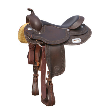 Western-Reining-Sattel Pool's Rundmantel 3010 Braun
