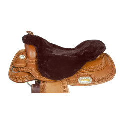 Westernsattelbezug Schaffell Umbria Equitazione Braun