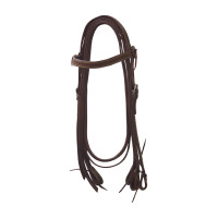 Western-Zaumzeug Lakota mit Blumenmuster und Zügeln Braun