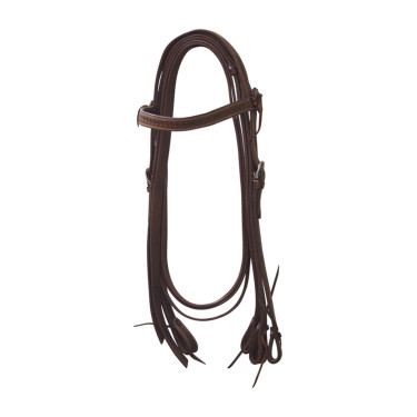 Western-Zaumzeug Lakota mit Blumenmuster und Zügeln Braun Western-Zaumzeug Lakota mit Blumenmuster und Zügeln Braun