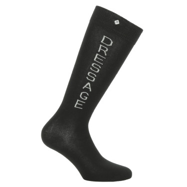 Reitsocken Equithème Dressage Schwarz / Weiß