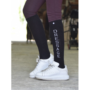 Reitsocken Equithème Dressage Schwarz / Weiß