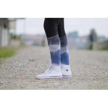 Reitsocken Equithème Havana Marine / Grau Blau