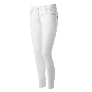 Jeans Damen Equithème Texas Weiß Weiß