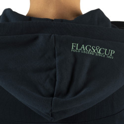 Damen-Sweatshirt mit Reißverschluss Naousa Flags & Cup Marineblau