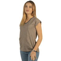 Damen-T-Shirt Janina Flags & Cup Maulwurf Braun Damen-T-Shirt Janina Flags & Cup Maulwurf Braun