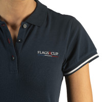 Damen-Poloshirt France Collection Flags & Cup Marineblau Damen-Poloshirt France Collection Flags & Cup Marineblau