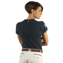 Damen-Poloshirt France Collection Flags & Cup Damen-Poloshirt France Collection Flags & Cup