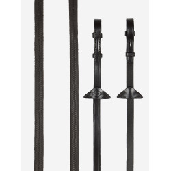 Rênes en caoutchouc LeMieux Marron / argent