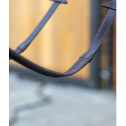 Rênes en caoutchouc LeMieux Marron / argent