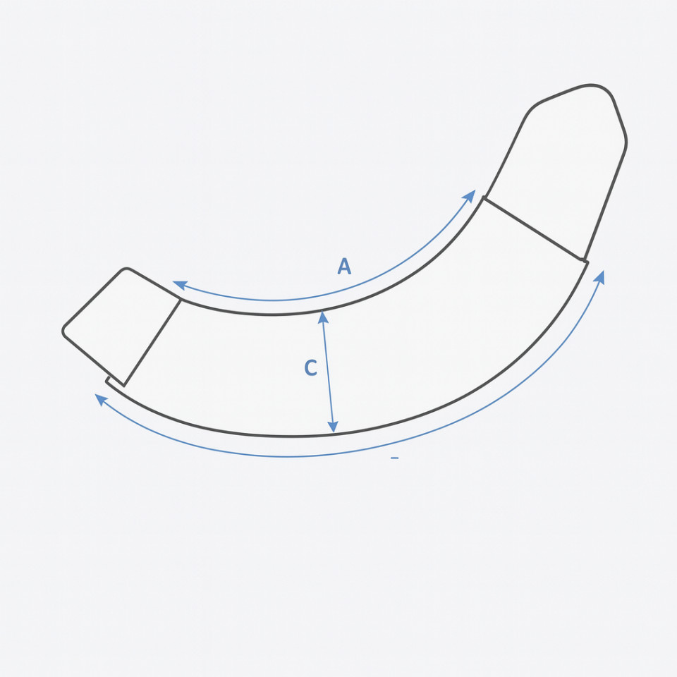 Abbildung der Größentabelle für Hufglocken Pferd Kingsland