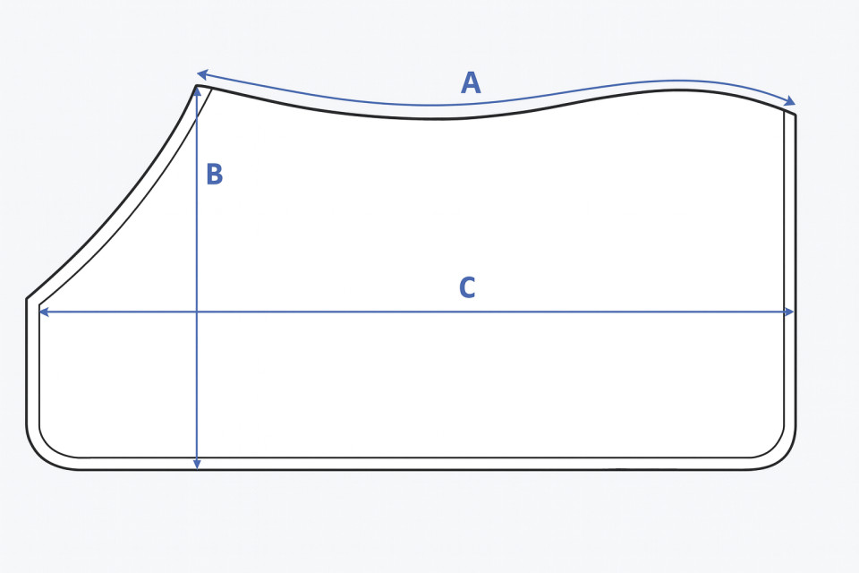 Abbildung der Größentabelle für Pferdedecke Kingsland
