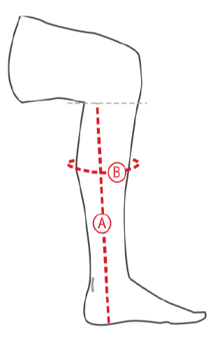 Abbildung der Größentabelle für Reitstiefel Horze
