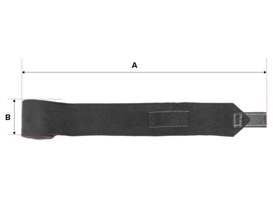 Abbildung der Größentabelle für Bänder und Unterbänder Pferd Equestrian Stockholm