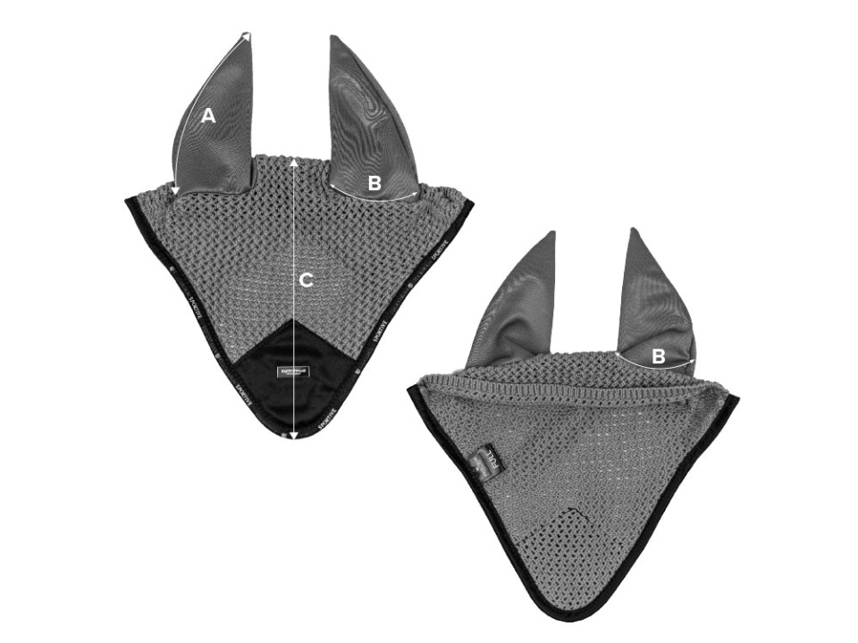 Abbildung der Größentabelle für Pferdehaube Equestrian Stockholm